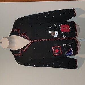 DESIGNERS' ORIGINALS STUDIO FA LA LA WOMEN'S CHRISTMAS CARDIGAN SWEATER